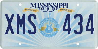 MS license plate XMS434