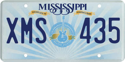 MS license plate XMS435