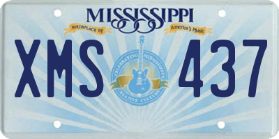 MS license plate XMS437
