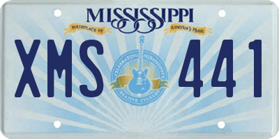 MS license plate XMS441