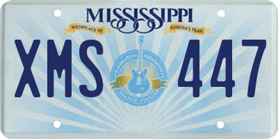 MS license plate XMS447