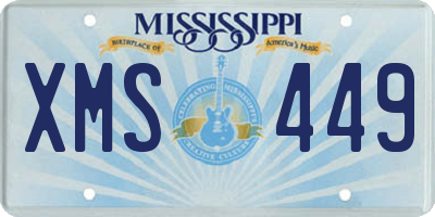 MS license plate XMS449