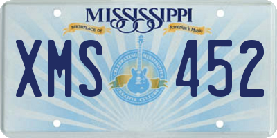 MS license plate XMS452