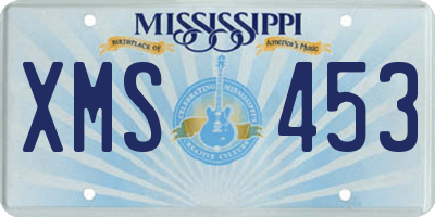 MS license plate XMS453