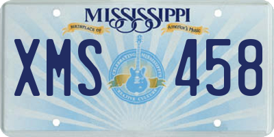 MS license plate XMS458