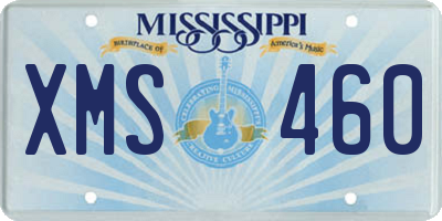 MS license plate XMS460