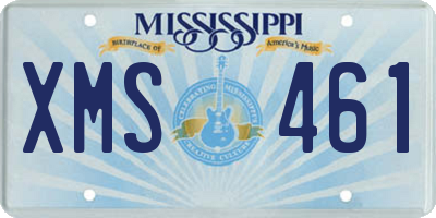 MS license plate XMS461
