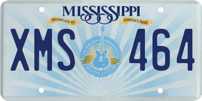MS license plate XMS464