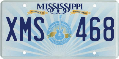 MS license plate XMS468