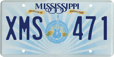 MS license plate XMS471