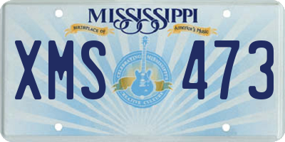 MS license plate XMS473