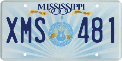 MS license plate XMS481