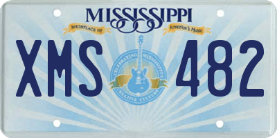 MS license plate XMS482