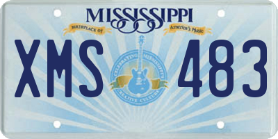 MS license plate XMS483