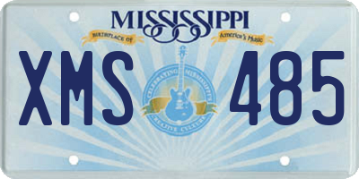 MS license plate XMS485