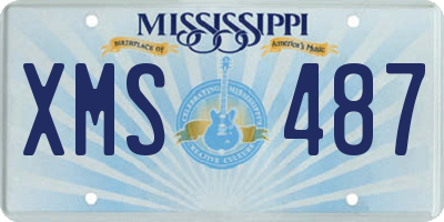 MS license plate XMS487