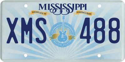 MS license plate XMS488