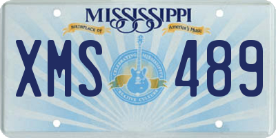MS license plate XMS489