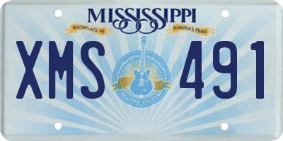 MS license plate XMS491