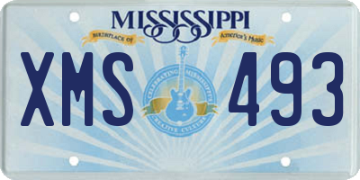 MS license plate XMS493