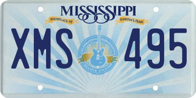 MS license plate XMS495