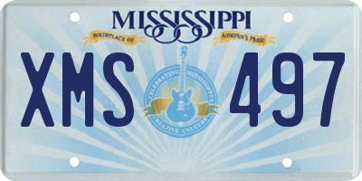 MS license plate XMS497