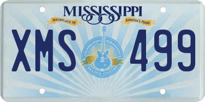 MS license plate XMS499