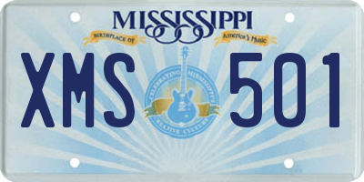 MS license plate XMS501