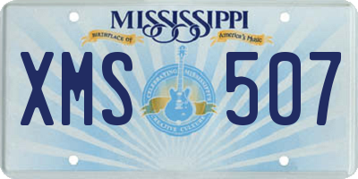 MS license plate XMS507
