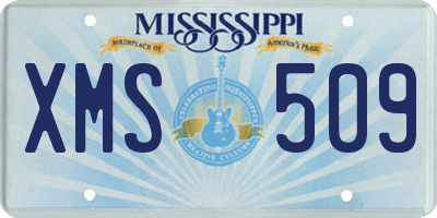 MS license plate XMS509