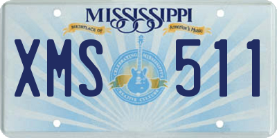 MS license plate XMS511