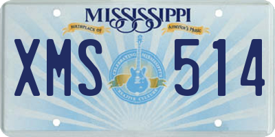MS license plate XMS514