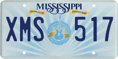MS license plate XMS517