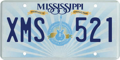 MS license plate XMS521