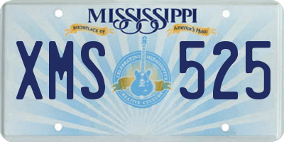 MS license plate XMS525