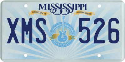 MS license plate XMS526