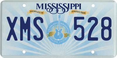 MS license plate XMS528