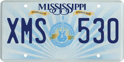 MS license plate XMS530