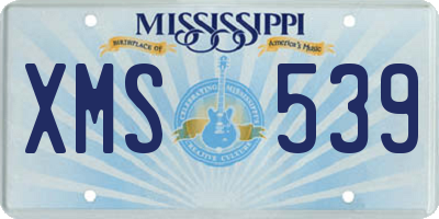 MS license plate XMS539