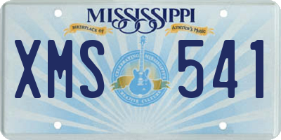 MS license plate XMS541