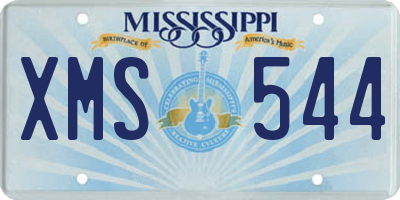 MS license plate XMS544