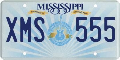 MS license plate XMS555