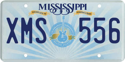 MS license plate XMS556
