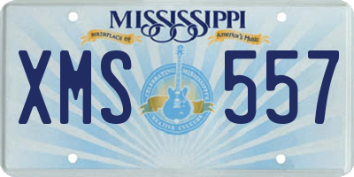 MS license plate XMS557