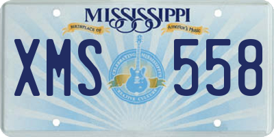 MS license plate XMS558