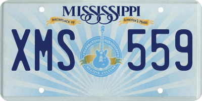 MS license plate XMS559