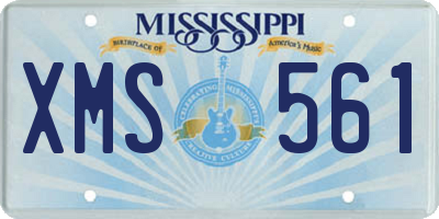 MS license plate XMS561