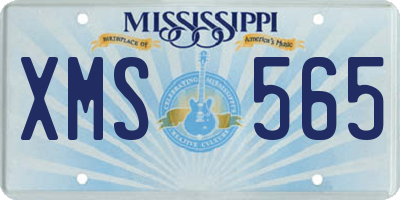 MS license plate XMS565