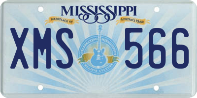 MS license plate XMS566