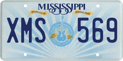 MS license plate XMS569